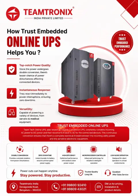 Teamtronix Trust Embedded Online UPS systems